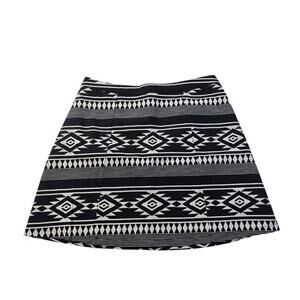 NWT Hollister size small Aztec black white tribal print boho preppy a line midi
